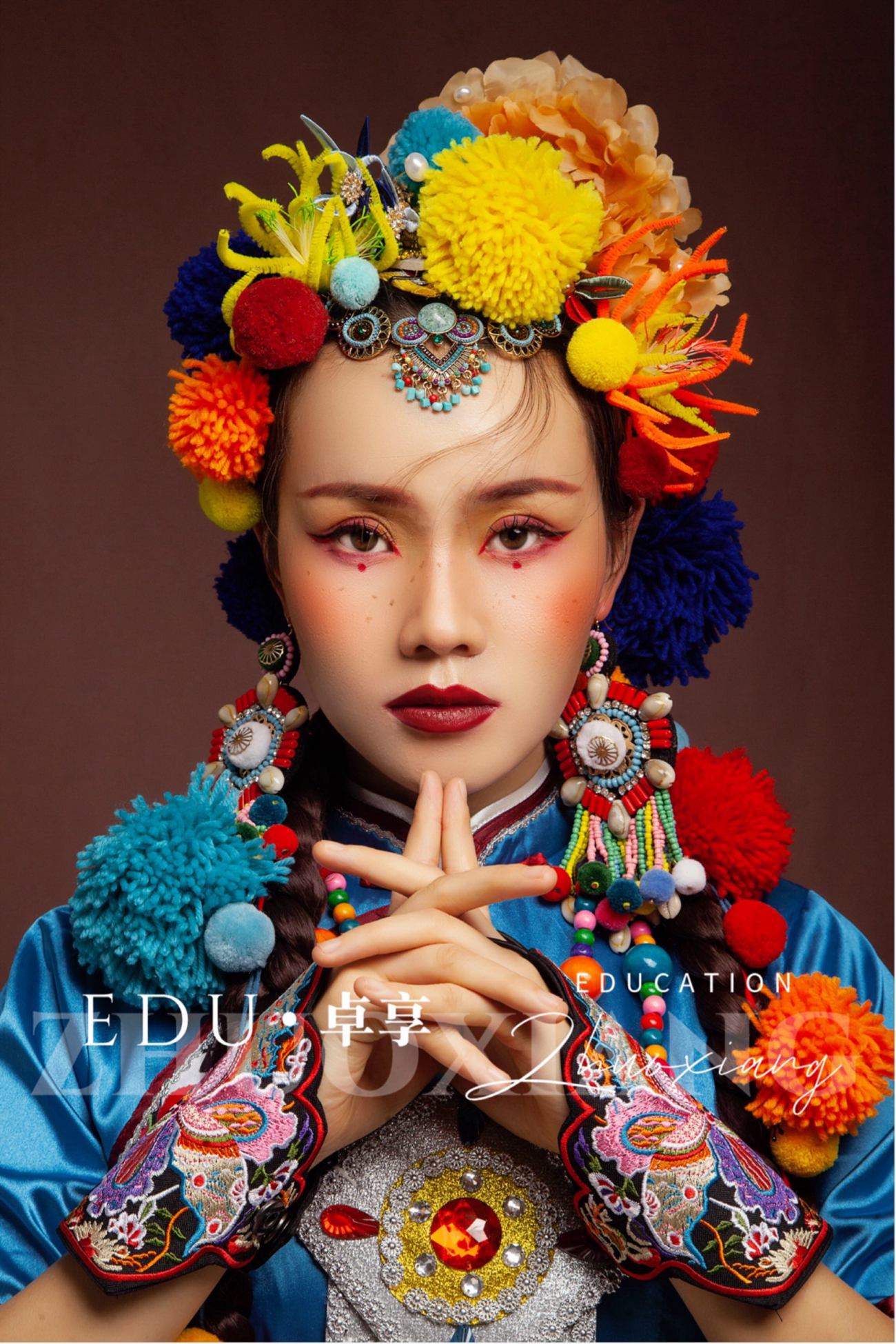 兰州化妆美发学校卓享教育分享国潮风藏族妆容