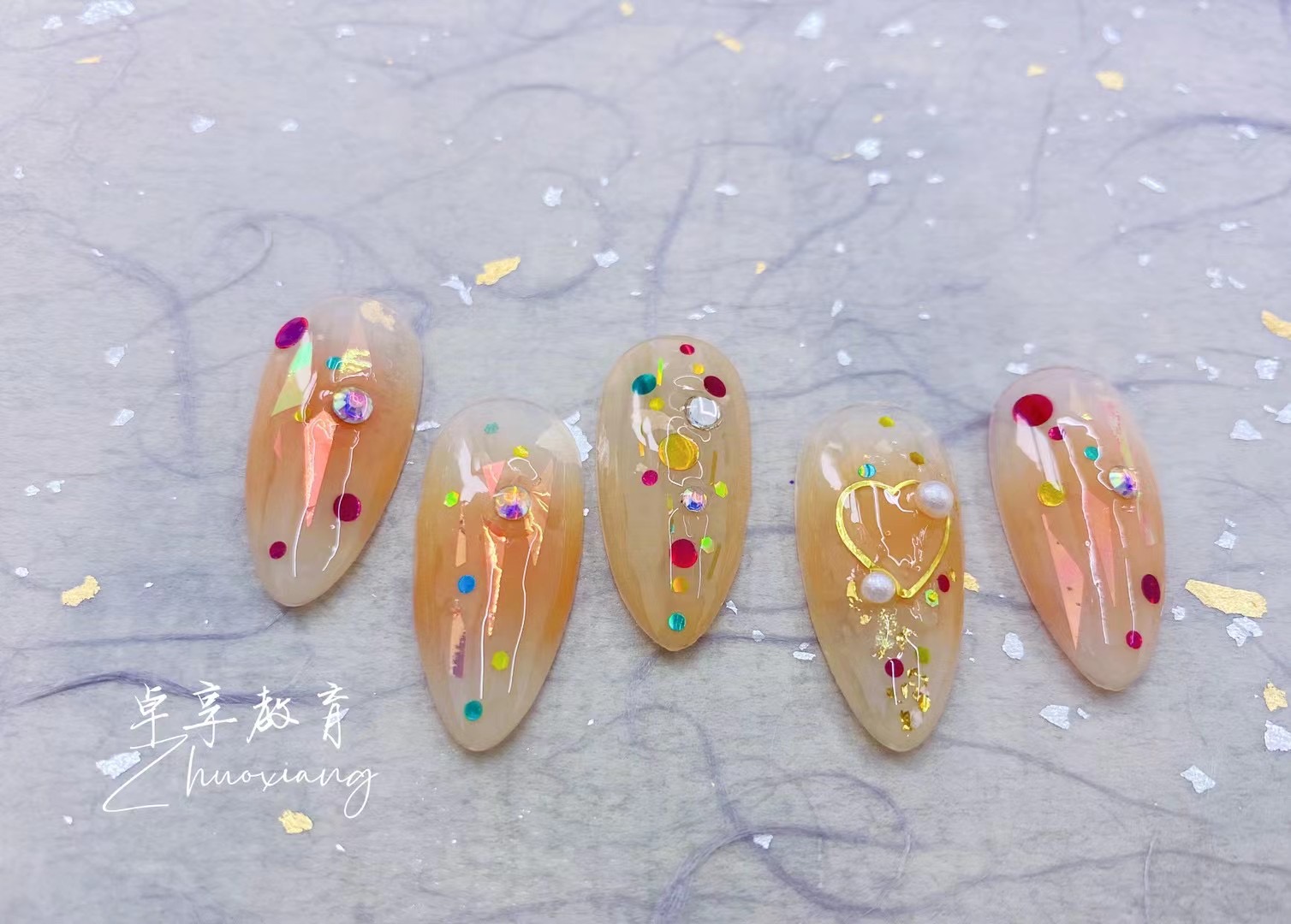 兰州卓享教育美甲班学员美甲作品
